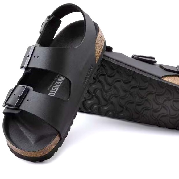Birkenstock Shoes - New In Box Birkenstock Milano Vegan Birko-Flor On Triples Black 8/39 Med/Narrow